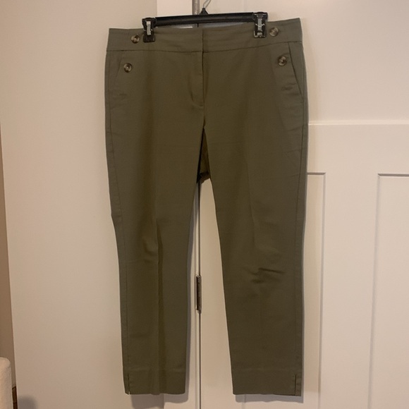 Loft cotton army green pants - Picture 2 of 3